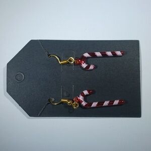 Candy Cane Earrings New Handmade